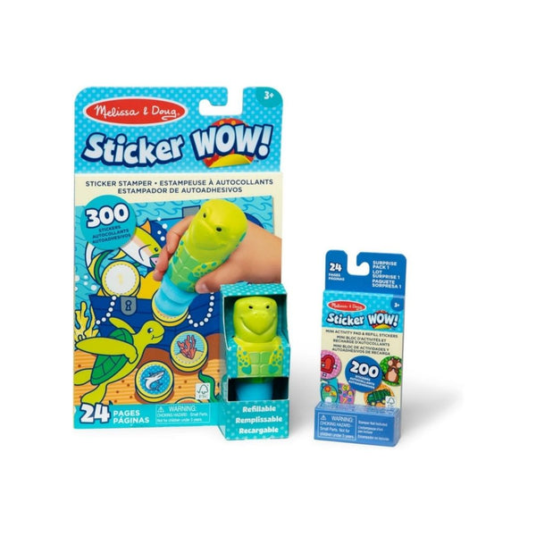 Melissa & Doug Sticker Wow Turtle Bundle