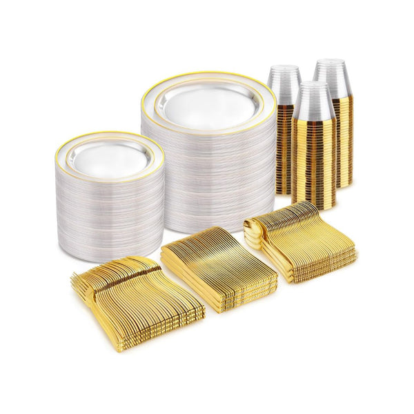 600-Pcs Disposable Dinnerware Set
