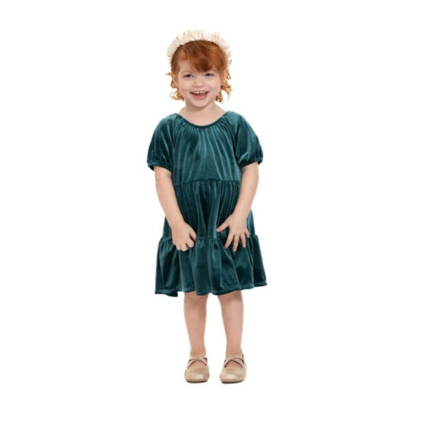 Wonder Nation Toddler Girls Tiered Velvet Dresses