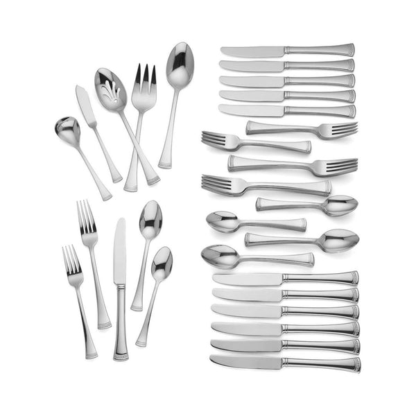 65-Piece Lenox Portola 18/10 Stainless Steel Flatware Set