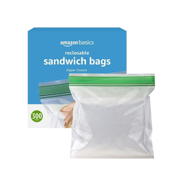 Save on Amazon Basics Resealable Sandwich Storage Bags