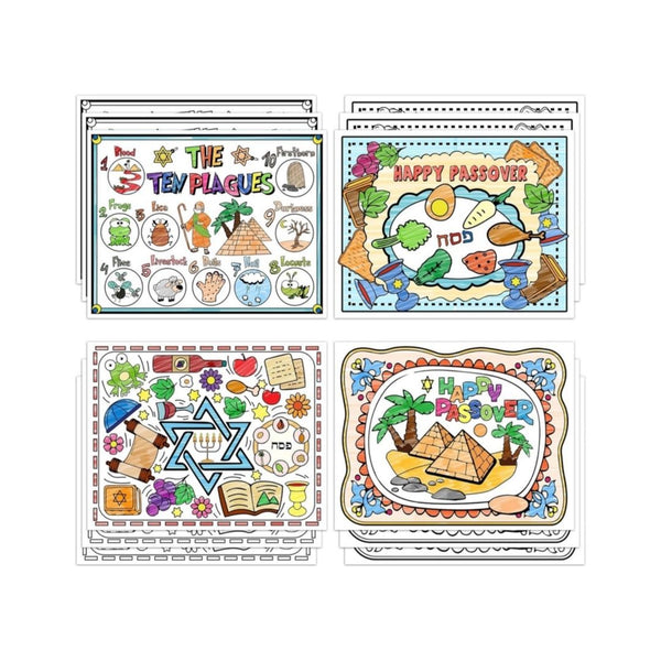 12-Pcs Passover Coloring Placemats