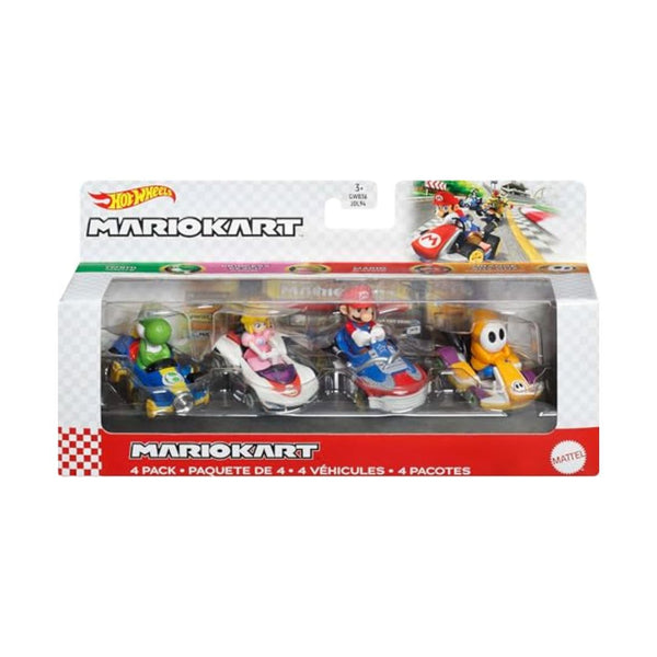 4-Pack Hot Wheels Mario Kart Vehicle Set