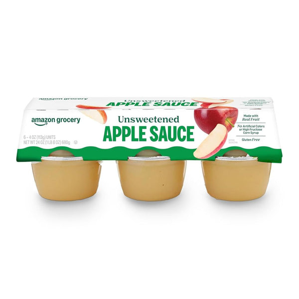 Pack of 6 Amazon Grocery, Unsweetened Apple Sauce