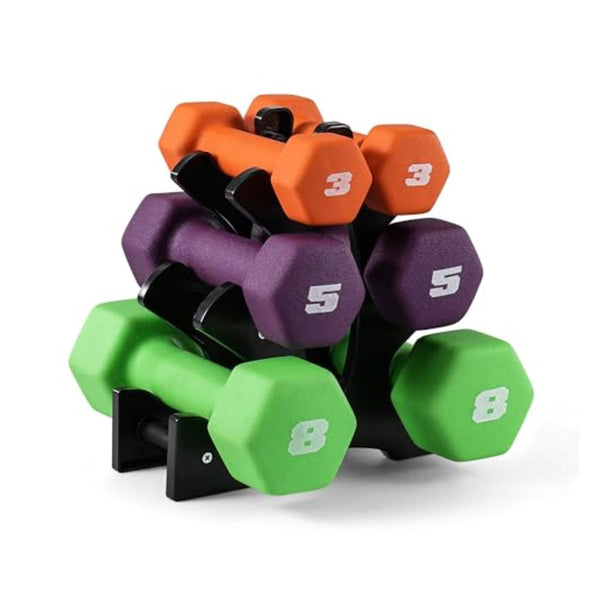 CAP 32 LB Set of Neoprene Dumbbells with Rack