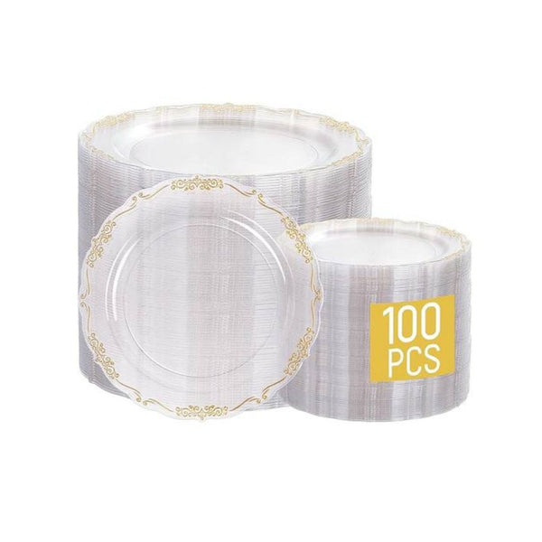 100 Clear Plastic Plates