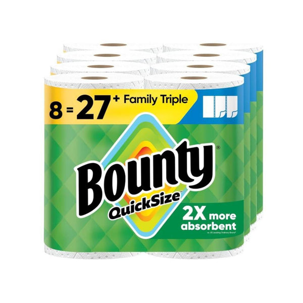 8 Family Triple Rolls of Bounty Paper Towels