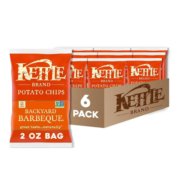6 Bags of Kettle Brand Potato Chips, Backyard Barbeque