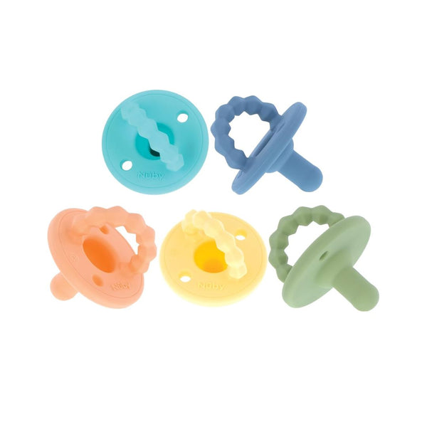 5-Pack Nuby Silicone Softees Pacifier and Teethers