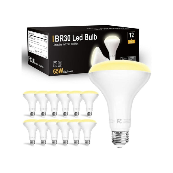 12 Pack BR30 LED Bulbs 65W Equivalent