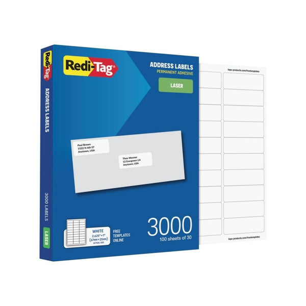 3,000 Redi-Tag Printable Address Labels