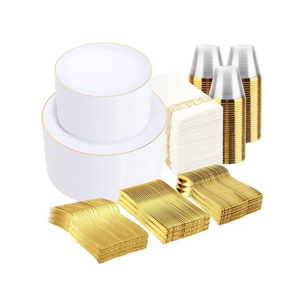 700 Piece Plastic Dinnerware Set