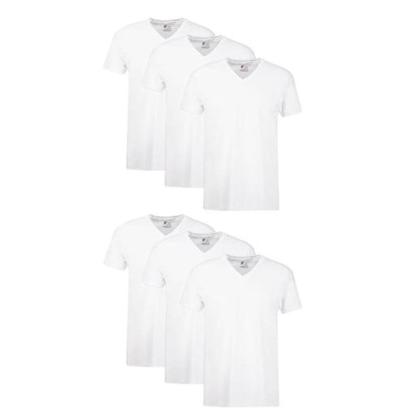 6 Hanes Men’s V-Neck Cotton Undershirts