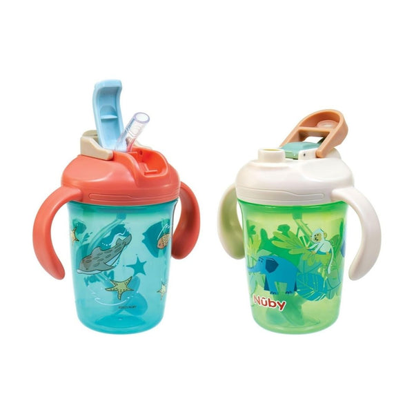 2-Pack Nuby 2-in-1 Toddler Cup