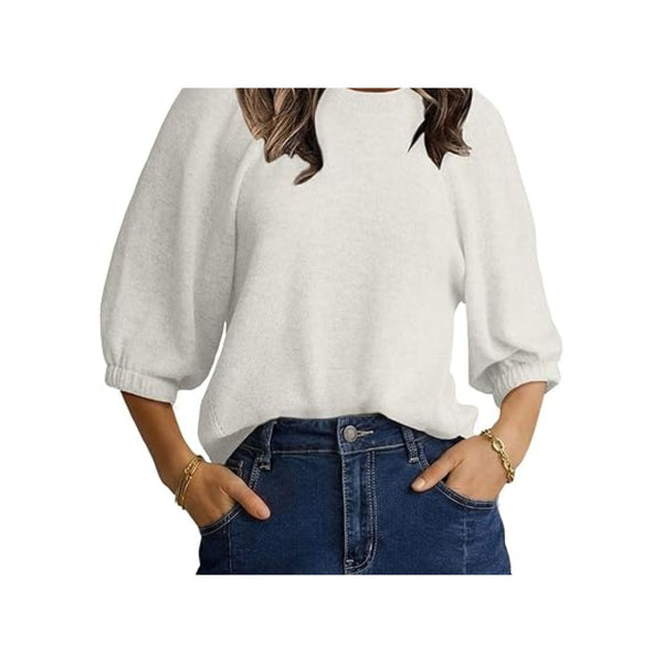 Women's Puff Short Sleeve Knit Tops (Many Options)
