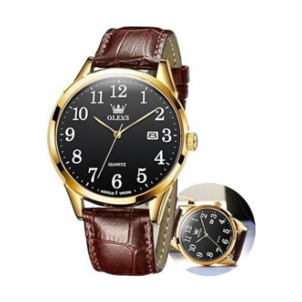 OLEVS Men’s Leather Watch