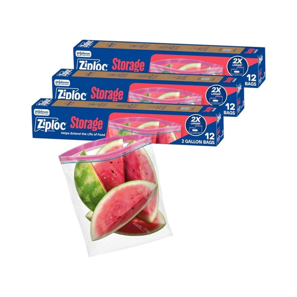 36-Count Ziploc 2 Gallon Food Storage Bags