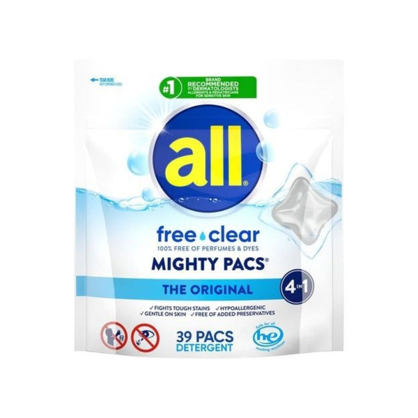 39 all Free Clear Mighty Pacs Laundry Detergent