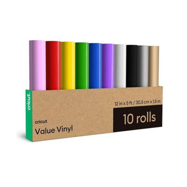 10-Count Cricut Value Permanent Vinyl Rainbow Sampler Pack