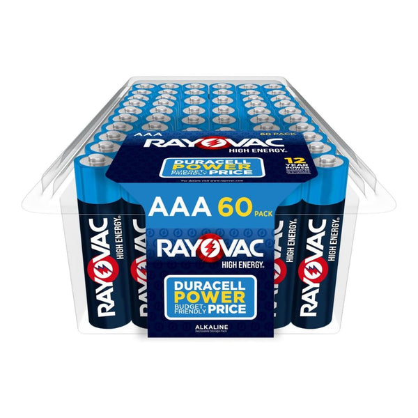 60 Pack Rayovac AAA Alkaline Batteries