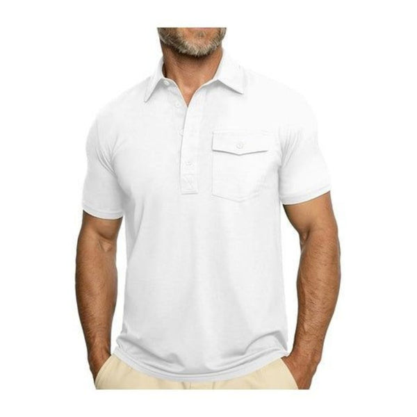 Mens Short Sleeve Stretch Polo Shirts (6 Colors)