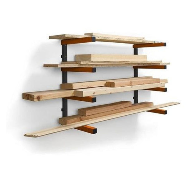 4-Level Wall Mount Wood Storage Organizer Rack