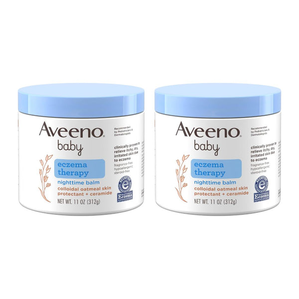 2 Tubs of Aveeno Baby Eczema Therapy Nighttime Body Balm