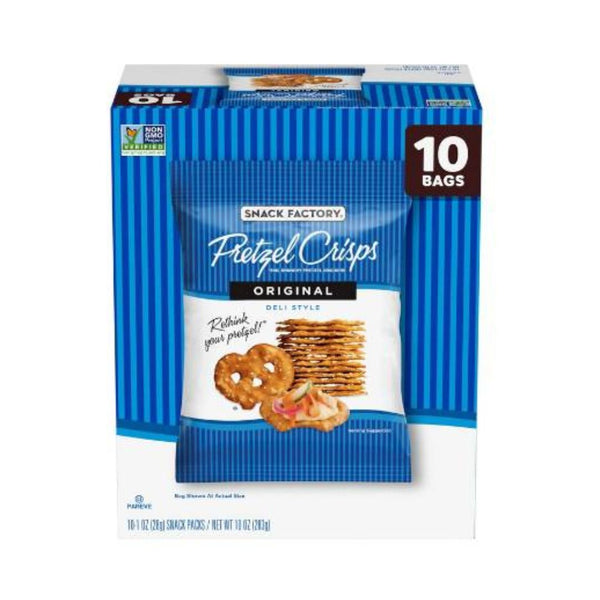 10-Pk Snack Factory Pretzel Crisps