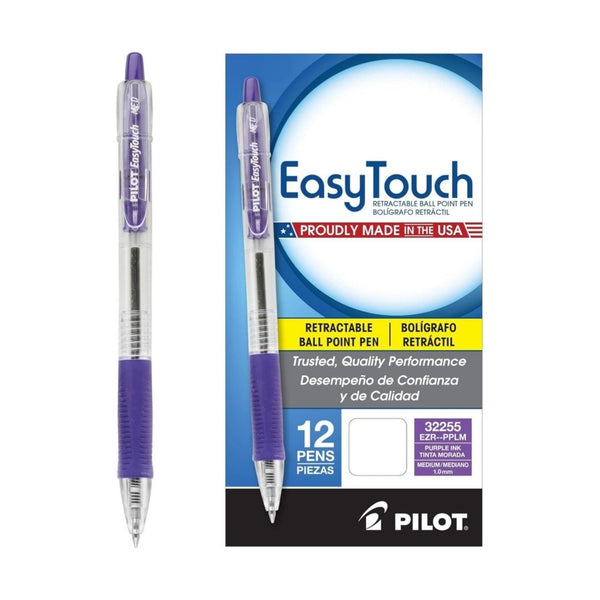 12 PILOT EasyTouch Refillable & Retractable Ballpoint Pens