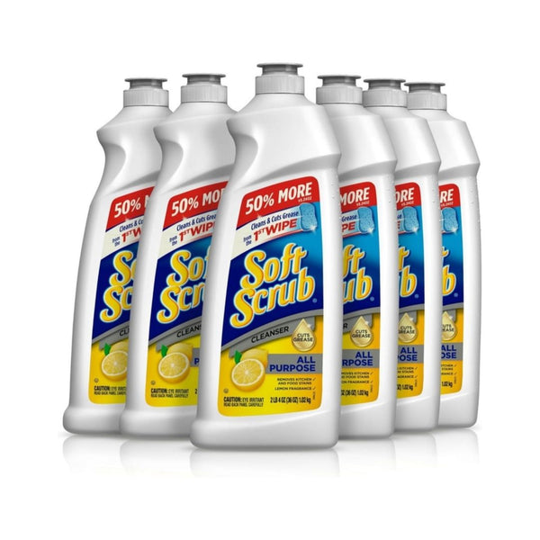 6 Bottles Soft Scrub All Purpose Cleaner