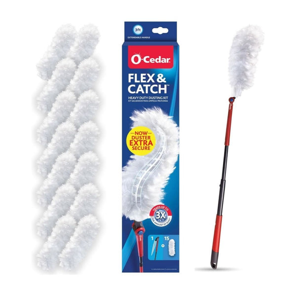O-Cedar Dusting Kit with 15 Disposable Duster Refills