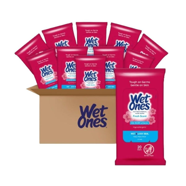 30-Pack 20 Count Wet Ones Antibacterial Hand Wipes