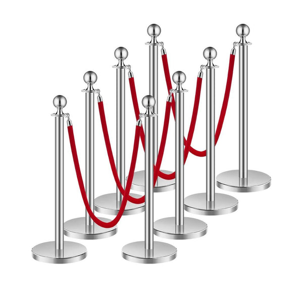 8 Pcs VEVOR Stanchions and Velvet Ropes