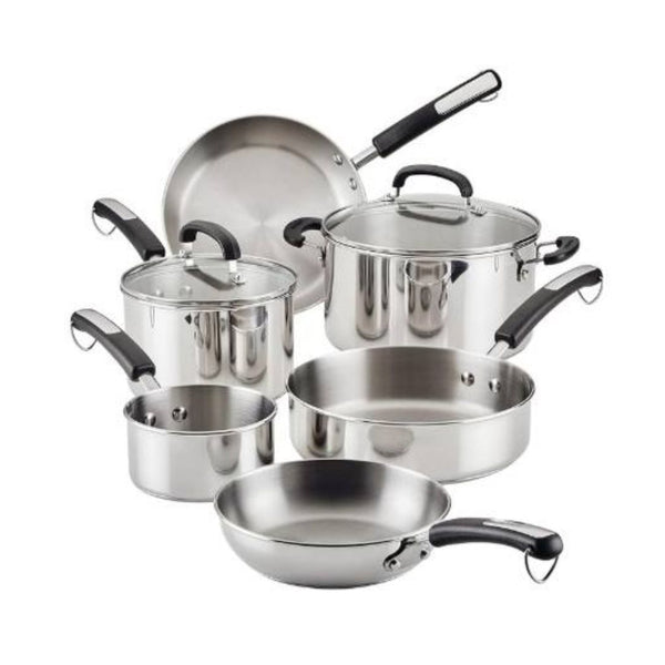 10-Piece Farberware Brilliance Stainless Steel Cookware Set
