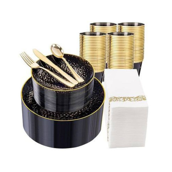 350-Pc Plastic Dinnerware Set