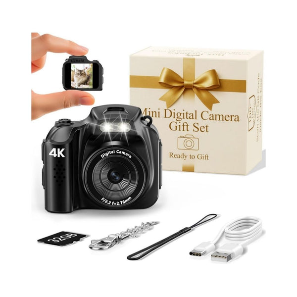 6K Flip Screen Digital Vlogging Camera with Card