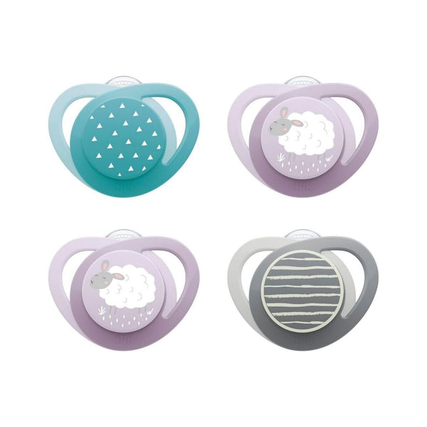 4-Pack NUK Glow-in-the-Dark Orthodontic Pacifiers