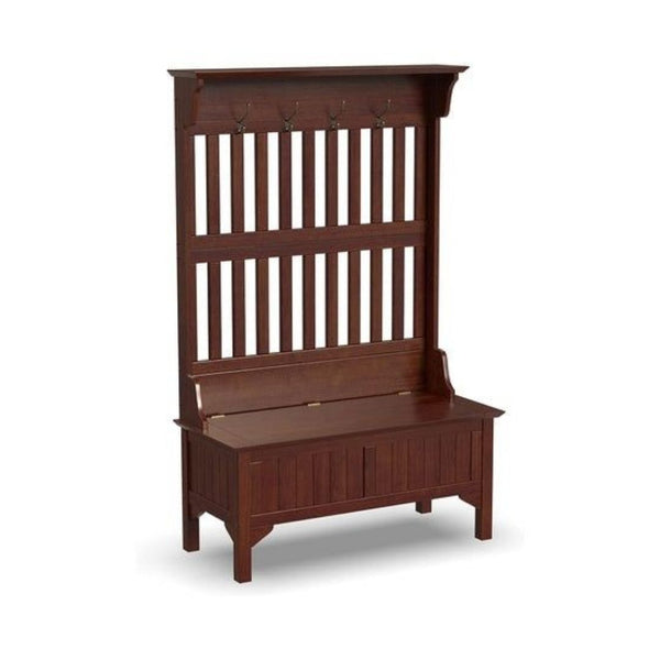 Homestyles Cherry Hall Tree with Storage Bench