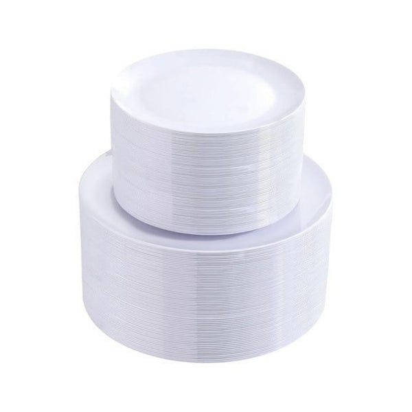 100 Heavy-Duty Disposable Dinner & Dessert Plates