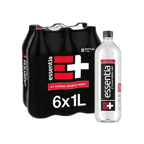 6 Bottles of 1L Essentia Bottled Ionized Alkaline Water