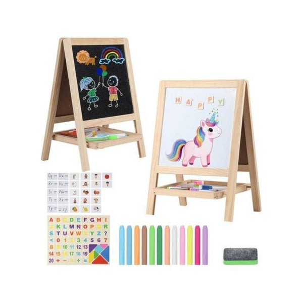 4-in-1 Double-Sided Kids Tabletop Art Easel Set