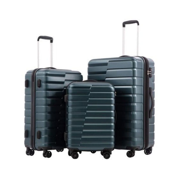 3-Piece Hard Shell Expandable Spinner Luggage Set with TSA Lock