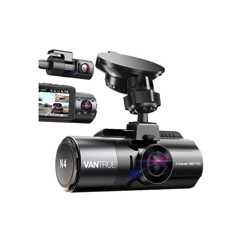 Vantrue N4 3 Channel Dash Cam, 4K+1080P Front and Rear