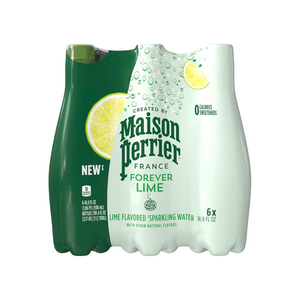 6 Bottles Maison Perrier Lime Flavored Sparkling Water