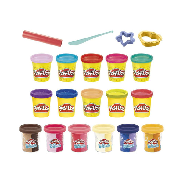 Play-Doh Variety Pack of 16 Cans of Modeling Compound and 4 Tool