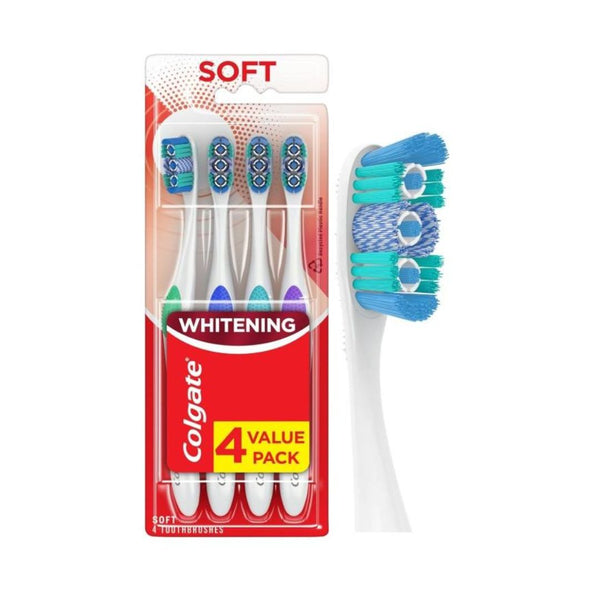 4-Pack Colgate 360 Optic White Whitening Toothbrush