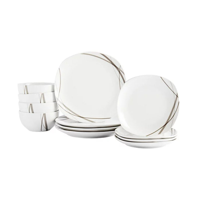 Curves Square 12 Pc. Dinnerware Set