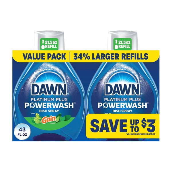 2 Bottles of Dawn Powerwash Gain Original Dish Spray