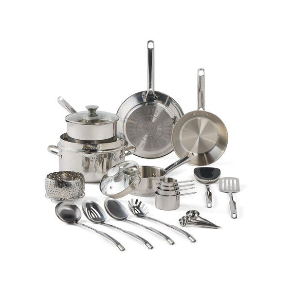 T-fal Gourmet Stainless Steel 20 Piece Cookware Set
