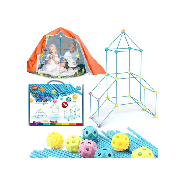 168-Pcs Kids Fort Building Kit